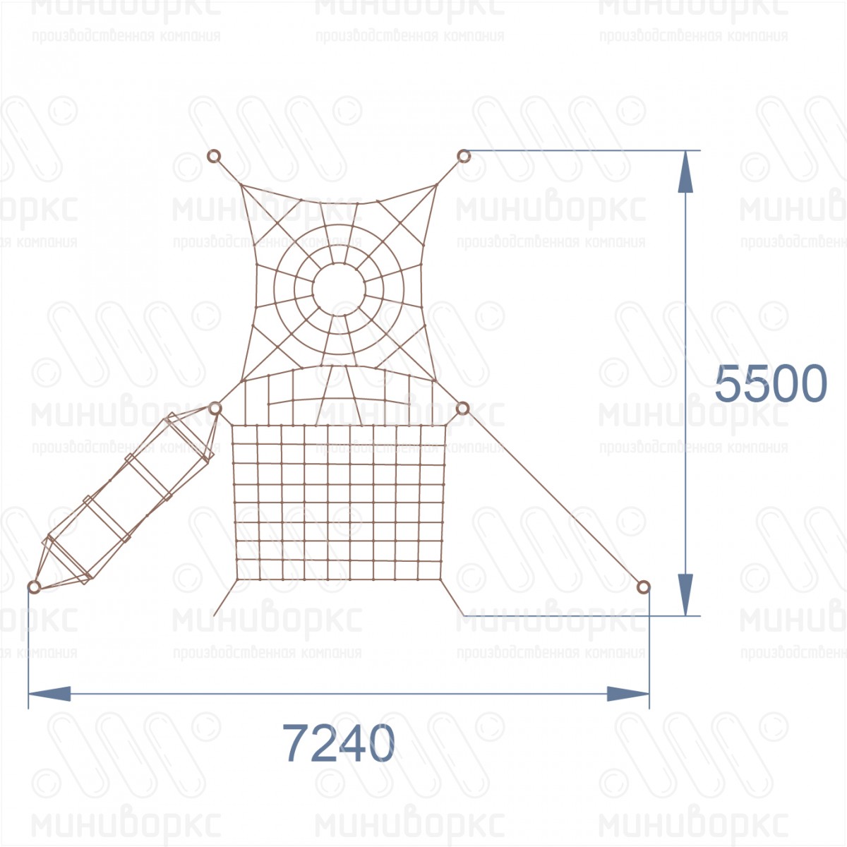 Канатные полосы препятствий – M-0003.20-3w | картинка 4