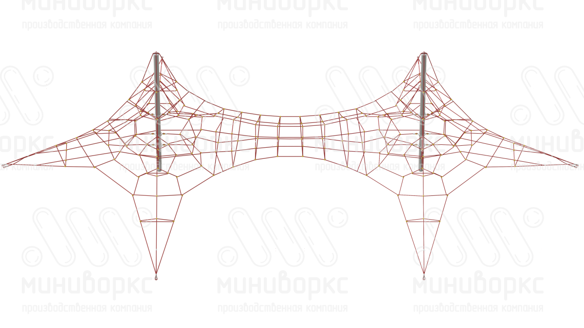 Канатные конструкции Пирамиды – P-0958-02-Ral7016 | картинка 2