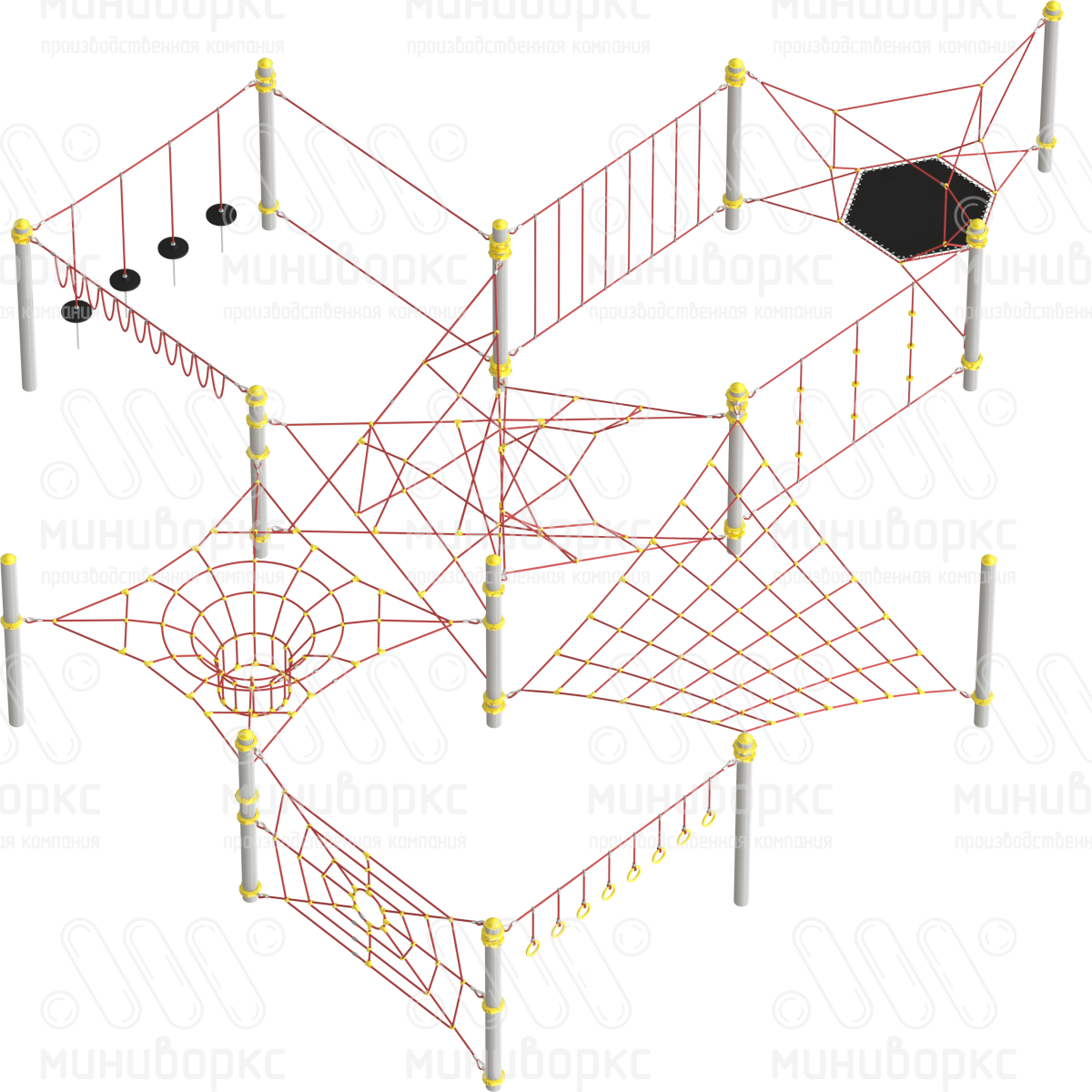 Канатные полосы препятствий – M-1096.20-02 | картинка 2