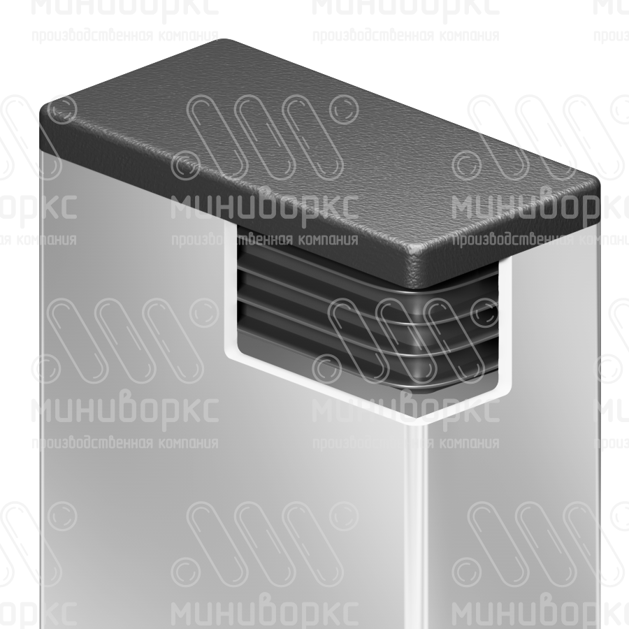 Прямоугольные заглушки для труб 80x40 – ILR80x40+3-BIANCO | картинка 4