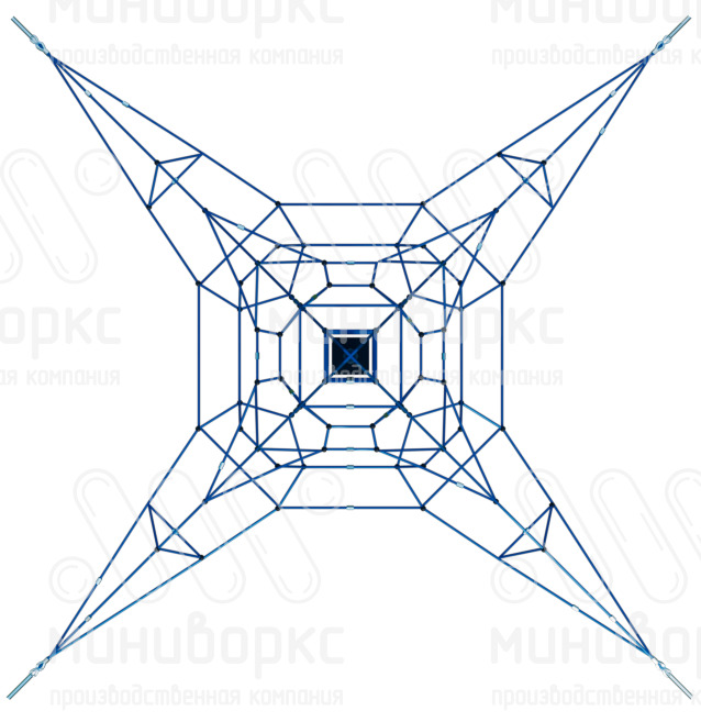 Канатные конструкции Пирамиды – P-0216-3w-Ral7016 | картинка 3