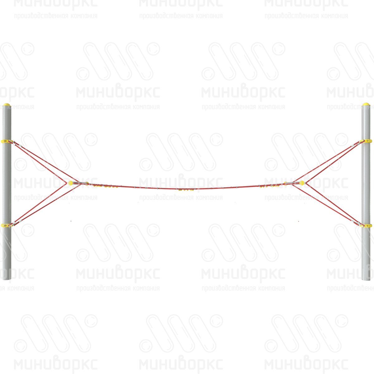 Переход с резиной, канатная часть из армированного шестипрядного каната Ø16 мм, цвет бежевый/черный – M-1331.20-61 - 2