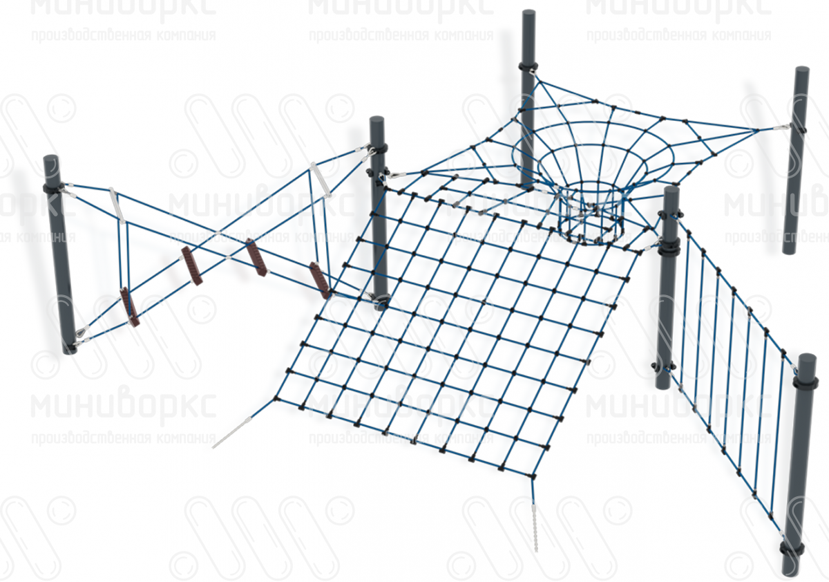 Канатные полосы препятствий – M-0003.20-3w | картинка 1