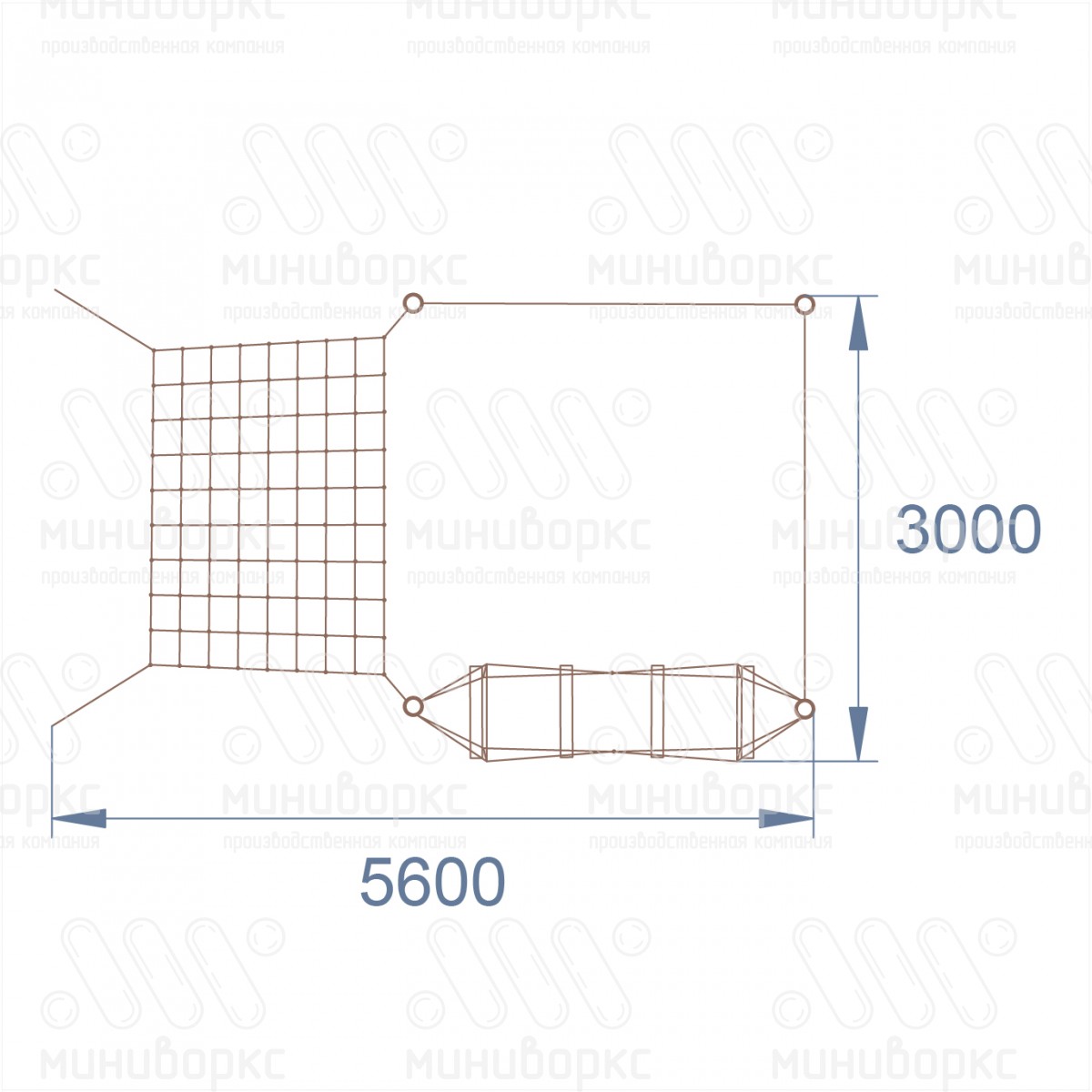 Канатные полосы препятствий – M-0002.20-3w | картинка 4