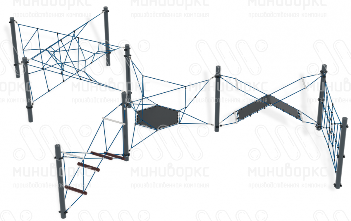 Канатные полосы препятствий – M-0004.20-1c | картинка 1